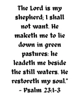 The Lord is my shepherd  Christian Bible Verse Wall Art